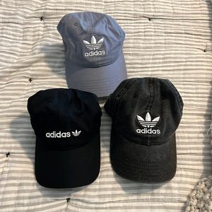 Lot of 3 Adidas hats. Barely worn and nearly new